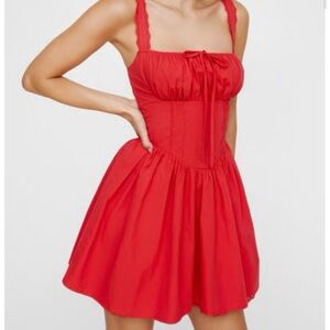 Nasty Gal Red skater mini dress